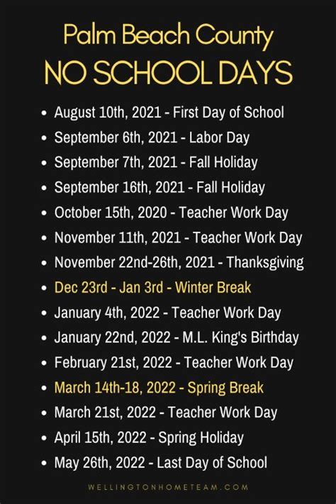 Palm Beach School Dates Image 4