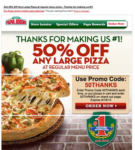 Papa Johns Pizza Delivery Discounts