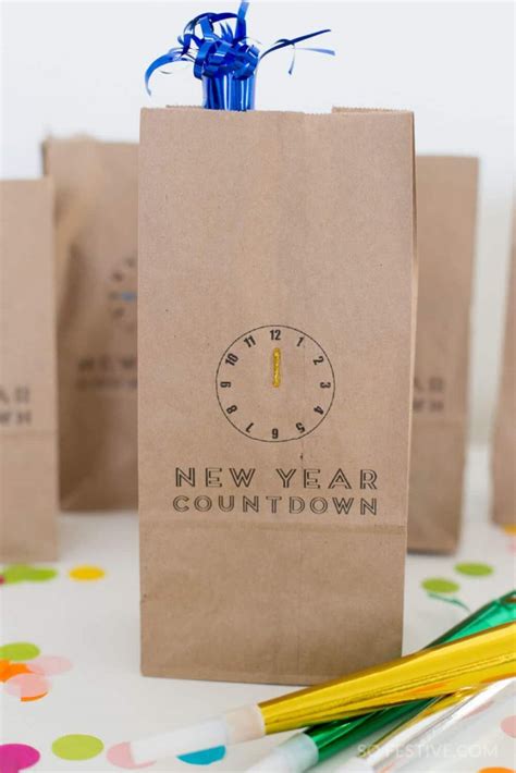 Paper bags with numbers and treats inside