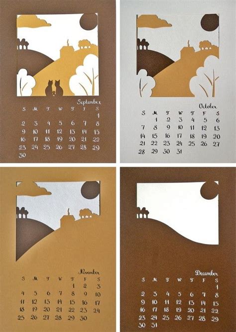 Paper calendar designs