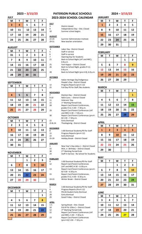 Benefits of Paterson Public Schools Calendar