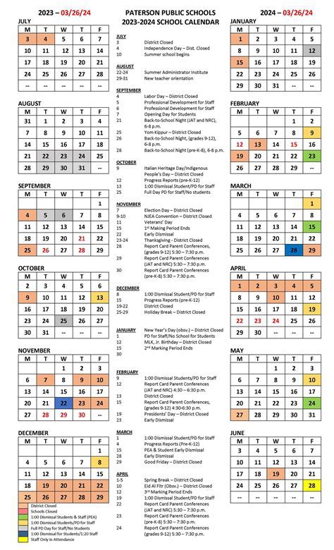 Benefits of Paterson Schools Calendar