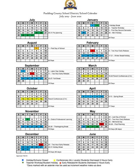 Paulding County Calendar