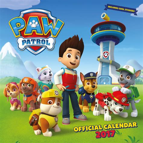 Paw Patrol calendar with different pups