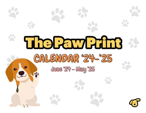 Paw Print Calendar Design