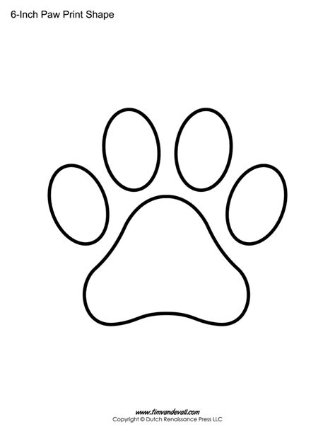 Paw Print Calendar Templates for Photos