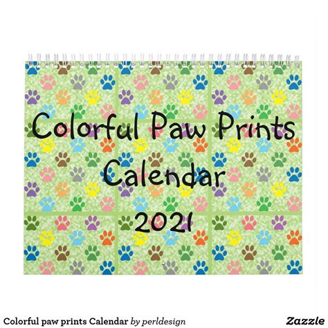 Paw Print Calendars with Quotes