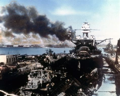 The USS Pennsylvania (BB-38) at Pearl Harbor