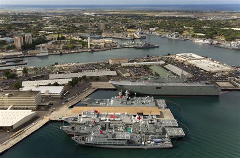 Submarines docked at Pearl Harbor Naval Base