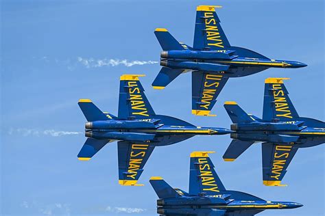 Aerobatic performers flying in formation