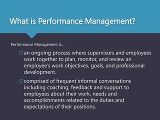 Performance Management