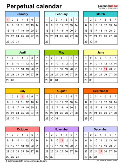 Perpetual Calendar Example