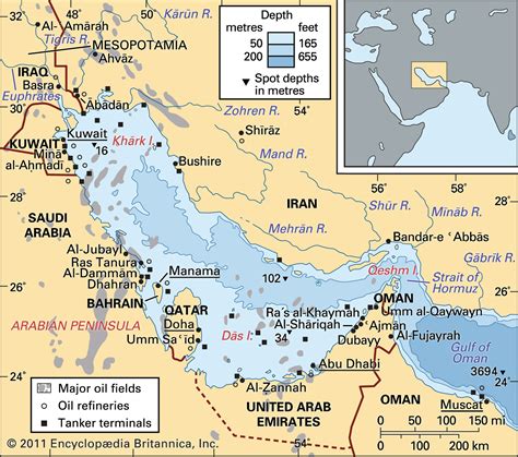 Persian Gulf Historical Map