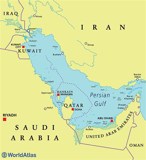 Persian Gulf Location Map