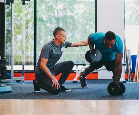 Personal training at the gym