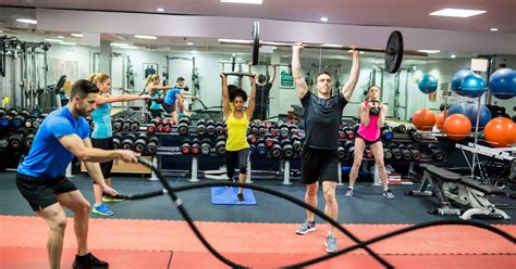 Personal training in a workout bootcamp