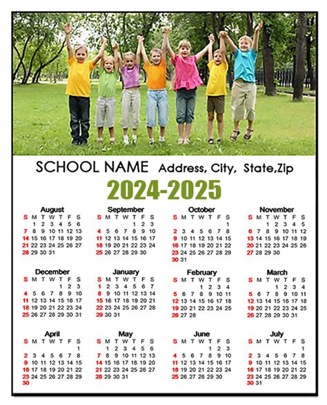 Personalized School Calendar