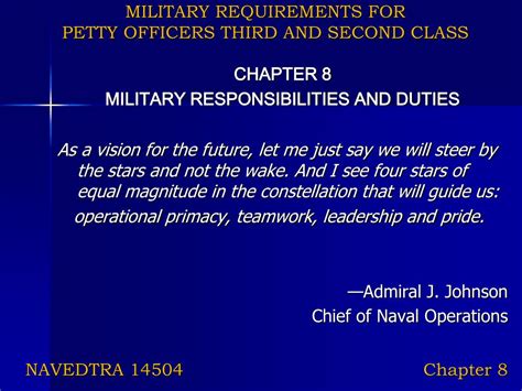 Petty Officer Third Class Responsibilities