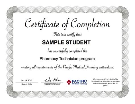 Pharmacy technician certification