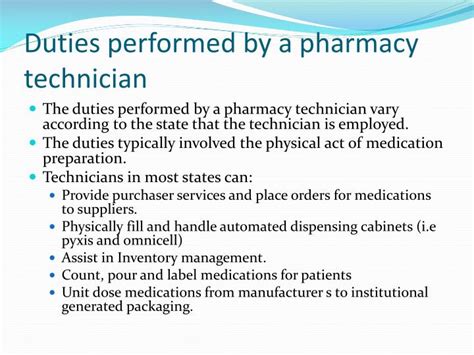 Pharmacy Technician Roles