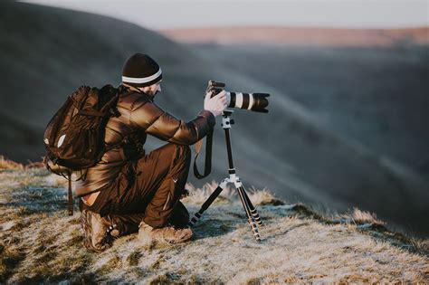 Photographer working in a studio