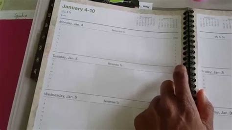 Physical glance calendar example