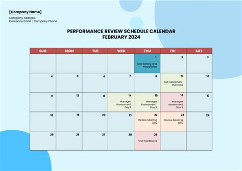 Piano Performance Schedule Example