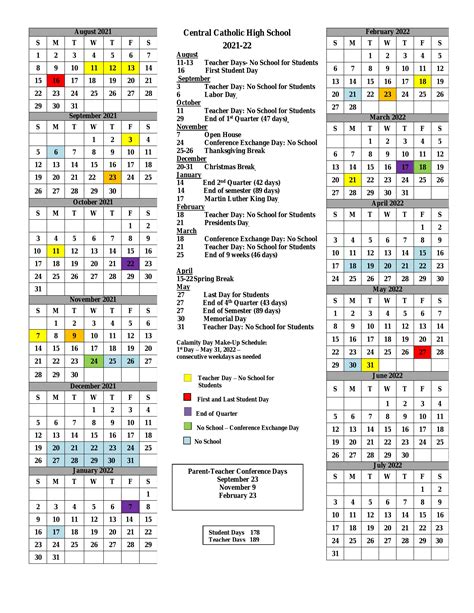 Pitt Academic Calendar