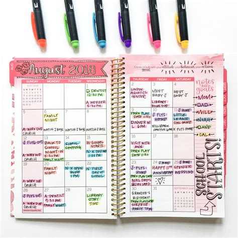 Planner Organization Tips