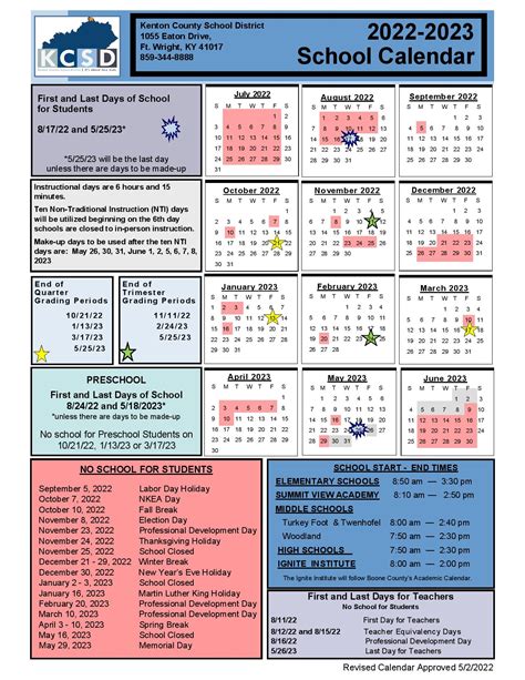 Planning Ahead with Kenton County Schools Calendar