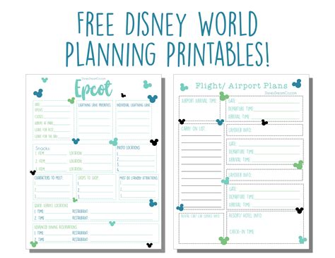 Planning Disney days