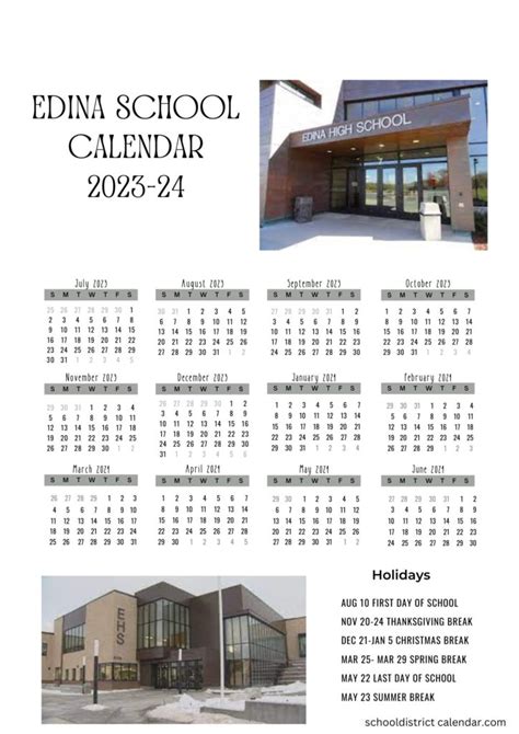 Planning with Edina Schools Calendar