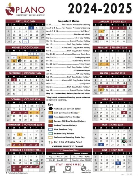 Plano ISD Calendar Album