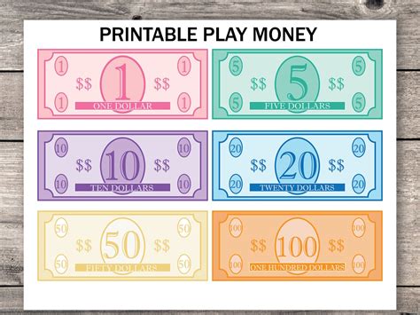 Play money printable