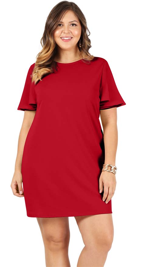 Plus-size shift dress