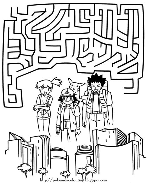 Pokemon activity coloring pages