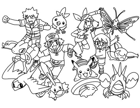 Pokemon character coloring pages