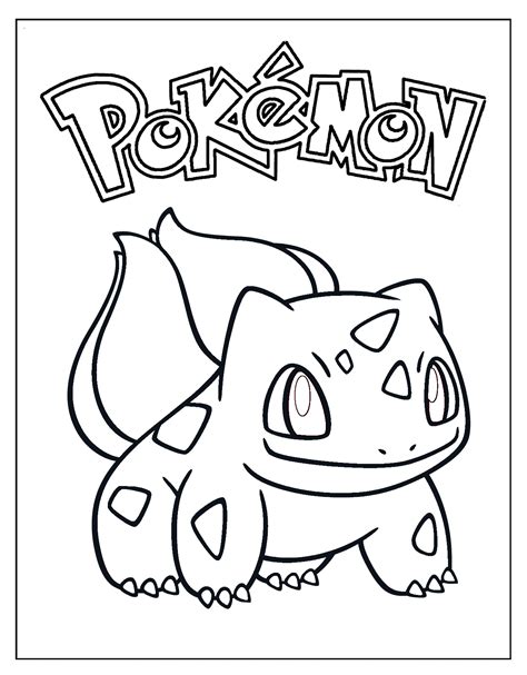 Bulbasaur Pokemon Coloring Printables