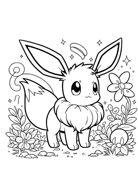 Eevee Pokemon Coloring Printables