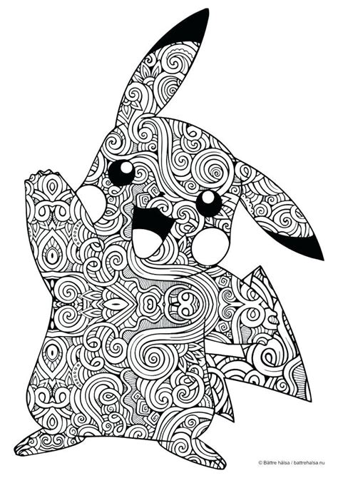 Pokemon coloring sheets for adults