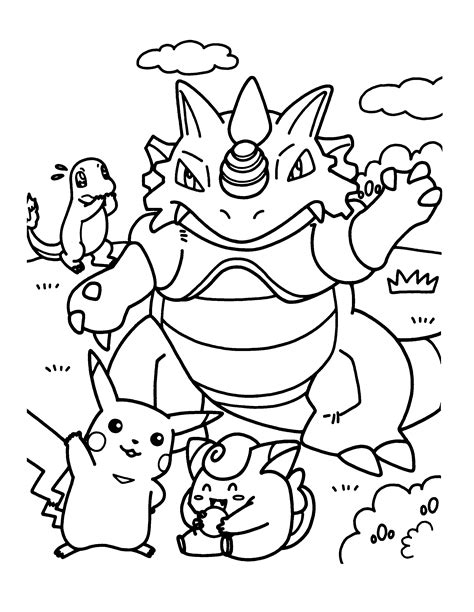 Pokemon coloring sheets for kids