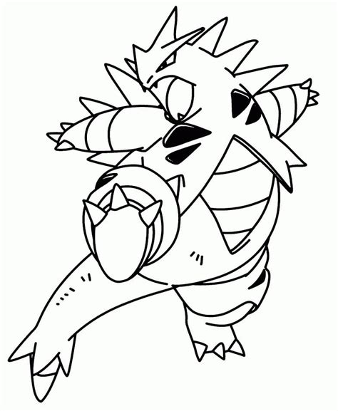 Tyranitar coloring sheet