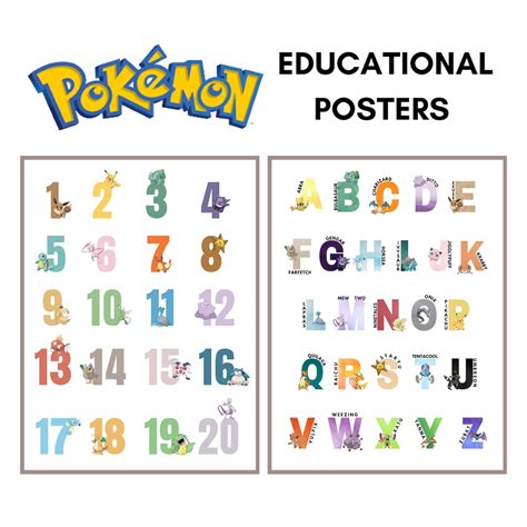 Pokemon educational coloring pages