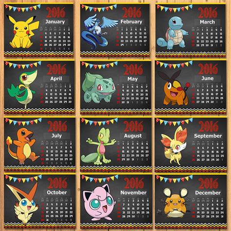 Pokémon monthly themes