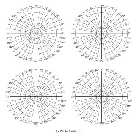 Polar coordinate graph paper