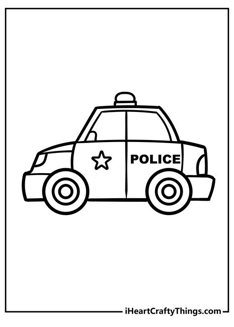 Police car coloring page