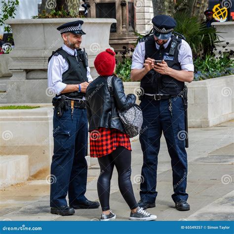 Police Officers Helping Citizens