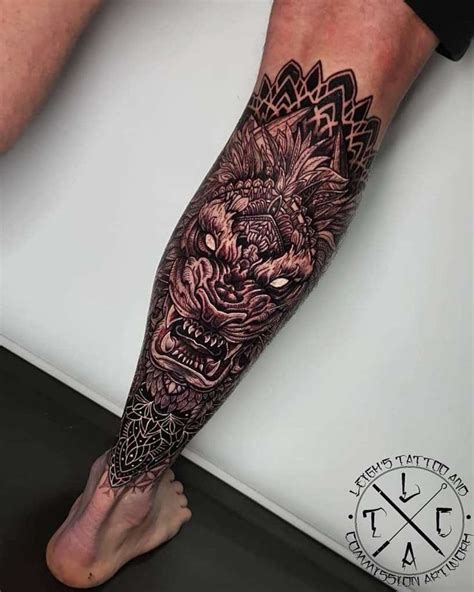 Popular calf tattoo designs