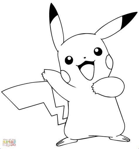 Popular Pikachu printable coloring pages