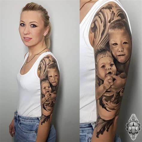 Portrait Arm Sleeve Tattoos